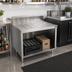 Thumbnail image #2 for Krowne Royal Series 36-Inch x 24-Inch Stainless Steel Underbar Drainboard with Open Cabinet Base