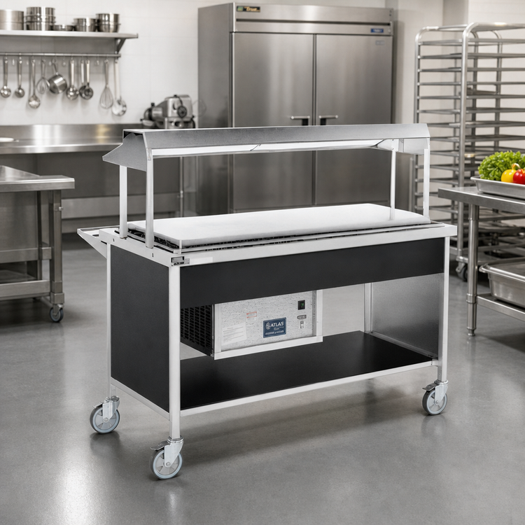 Product image #2 for Atlas Metal CARF-2 36-1/4" Refrigerated Frost Top Mobile Serving Counter