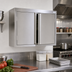 Thumbnail image #2 for BK Resources 36 Inch Wall-Mounted Stainless Steel Wall Cabinet with Hinged Doors