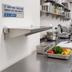 Thumbnail image #2 for Right-Hand 21-Inch Single Knob Stainless Steel Shelf Bracket for Cantilevered Shelving, 395 lb. Capacity