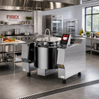 Thumbnail image #2 for Firex (Middleby) Cucimix UCBTG034AV1 34-Gallon Gas Tilting Skillet Pressure Braising Pan with Automatic Mixer and 7-Inch Touchscreen