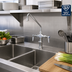 Thumbnail image #2 for T&S Brass Double Pantry Deck-Mounted Manual Faucet with 18-Inch Swing Nozzle and Lever Handles
