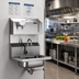 Thumbnail image #2 for Wall-Mounted 304 Stainless Steel Hand Sink with Electronic Eye Gooseneck Spout and Soap/Towel Dispensers