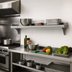 Thumbnail image #2 for Eagle Snap-n-Slide Wall-Mounted Shelf, 72 Inches x 15 Inches, V Marine Front Edge, 16/304 Stainless Steel