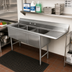 Thumbnail image #2 for Advance Tabco 3-Compartment Fabricated Stainless Steel Sink with 15-Inch Right Drainboard
