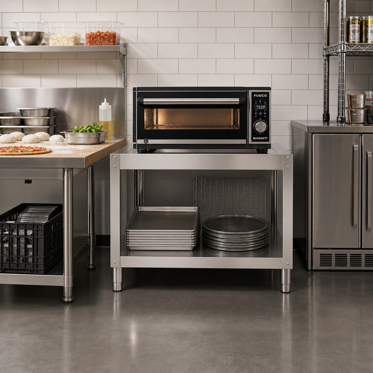 Product image #2 for Stainless Steel Equipment Stand for Single Chamber Fuoco Series Oven