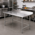 Thumbnail image #2 for Sapphire Manufacturing 72-Inch x 30-Inch Stainless Steel Reinforced Top Work Table with 5-Inch Backsplash
