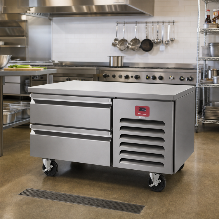 Product image #2 for Southbend Platinum 72-Inch Low-Height Self-Contained Refrigerated Base with 4 Drawers