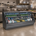 Thumbnail image #2 for Fusion 123-3/8-Inch Refrigerated Service Case with Flat Angled Lift-Up Front Glass, Remote DX and 3 Solid Shelves