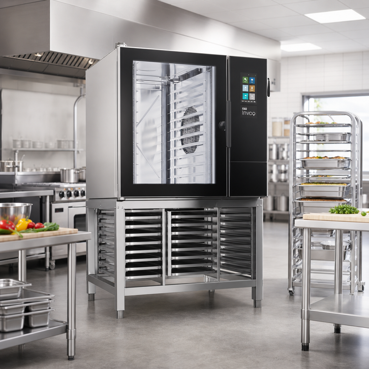 Product image #2 for Blodgett Invoq 102BE Full-Size Electric Boiler/Injection Steam Combi Oven, 10-Pan Floor Model