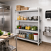 Thumbnail image #2 for Fermostock 4-Tier Polymer Shelving Unit Expansion Kit, 64W x 18D x 71H, Gray