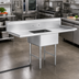 Thumbnail image #2 for Steel Works Stainless 18-Gauge 304 Stainless Steel One-Compartment Sink with Dual 24-Inch Drainboards