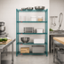 Thumbnail image #2 for Eagle Group Valu-Gard 5-Tier Stationary Wire Shelving Starter Unit, 48W x 24D x 74H, Green Epoxy