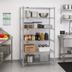 Thumbnail image #2 for Eagle Group Redipak 5-Tier Stationary Wire Shelving Unit, 36 x 24 x 63 Inches, Zinc Finish