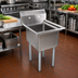 Thumbnail image #2 for John Boos E-Series 1-Compartment 18-Gauge Type 300 Stainless Steel Sink with 16