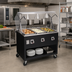 Thumbnail image #2 for Vollrath 2-Series Affordable Portable 46-Inch 3-Well Mobile Hot Food Station Deluxe with Buffet Breath Guard, Lights, and Open Storage Base