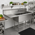 Thumbnail image #2 for John Boos Pro-Bowl Commercial 2-Compartment Stainless Steel Sink with Left Drainboard, 82-3/16
