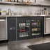 Thumbnail image #2 for Krowne Two-Section Sliding Glass Door Refrigerated Back Bar Storage Cabinet, 60-Inch Wide, Self-Contained Side-Mounted