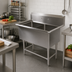 Thumbnail image #2 for John Boos Pro-Bowl 2-Compartment Stainless Steel Sink with 30 x 24 x 14-Inch Bowls