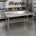 Thumbnail image #2 for Eagle Deluxe Series 108 x 36-Inch 300 Series Stainless Steel Work Table with 4-1/2-Inch Backsplash and Galvanized Tubular Base
