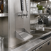 Thumbnail image #2 for Micro Matic USA DP-721D Wall-Mount Drip Tray Trough with Louvered Stainless Steel Screen, 6 x 6 x 11 Inches