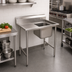 Thumbnail image #2 for Eagle Group 414 Series One-Compartment Sink with Left Drainboard, 430 Stainless Steel Top, 38-7/8 in. W x 27-1/2 in. D