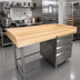 Thumbnail image #2 for Advance Tabco 72-Inch x 36-Inch Wood Top Bakers' Table with 3 Tiers of Right-Side Drawers