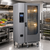 Thumbnail image #2 for Henny Penny FlexFusion Platinum Floor Model Natural Gas Combi-Steamer Oven with Trolley, Barcode Option, and 20-Pan Capacity