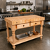 Thumbnail image #3 for John Boos Cucina Rustica 48 Inch x 24 Inch End Grain Maple Butcher Block Work Table with Lower Shelf and 2 Drawers