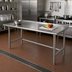 Thumbnail image #2 for Advance Tabco 120-Inch x 36-Inch 14-Gauge 304 Stainless Steel Open Base Work Table with 1-1/2-Inch Rear Splash