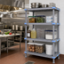 Thumbnail image #2 for Quantum Millenia 4-Shelf Polymer Shelving Unit with Dunnage Stand, 72 x 18 x 50 Inches, Gray