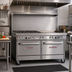 Thumbnail image #2 for Southbend Ultimate 60-Inch Gas Restaurant Range with 2 Open Burners, 48-Inch Griddle, and 2 Convection Ovens