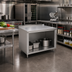 Thumbnail image #2 for John Boos 36 x 36 Inch Open Front Cabinet Base Work Table with 16-Gauge 300 Series Stainless Steel Top and 1-1/2 Inch Rear Riser