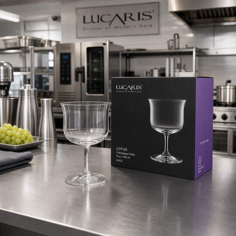 Product image #2 for Lucaris Lotus 9 oz Clear Champagne Glass