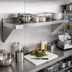 Thumbnail image #2 for Serv-Ware 60 Inch x 14 Inch 430 Stainless Steel Wall Shelf
