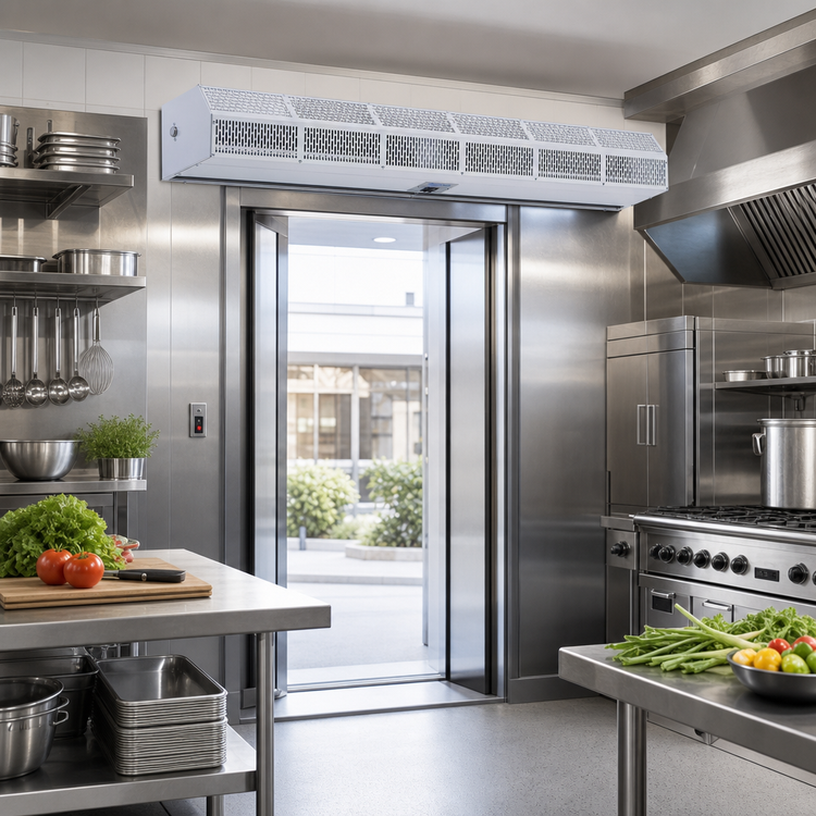 Product image #2 for Berner Commercial Low Profile 8 Ambient Unheated Air Curtain, 84-Inch, 2 x 1/5 HP