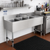 Thumbnail image #2 for Advance Tabco Special Value Series 48-Inch 3-Compartment Stainless Steel Bar Sink Unit with Right Drainboard and Splash-Mount Faucet