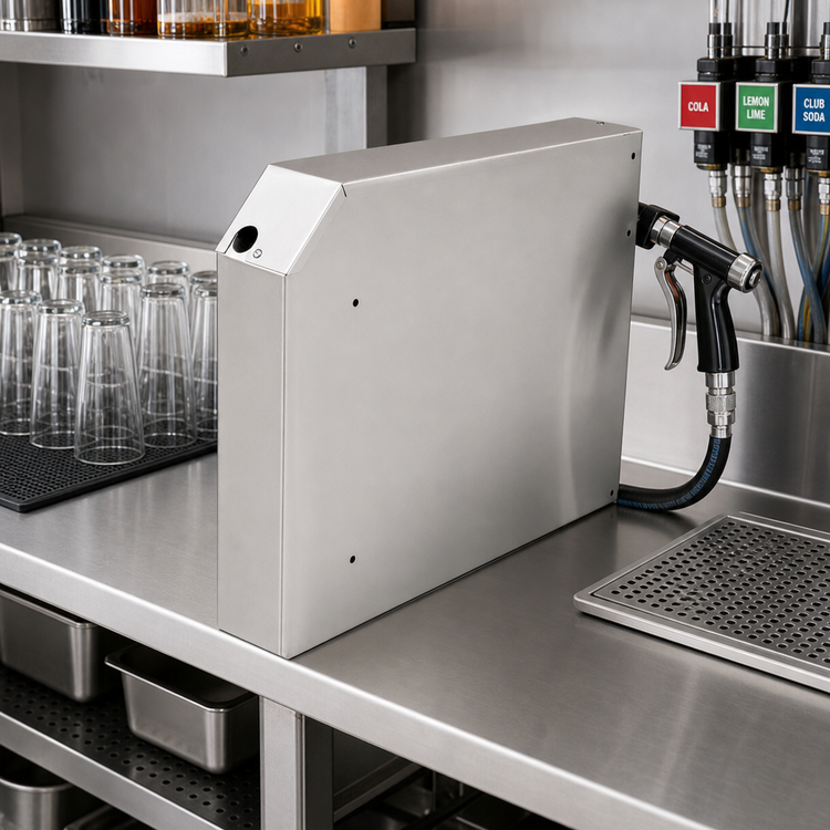 Product image #2 for John Boos Underbar Soda Gun Chase Filler with Removable Top Cover
