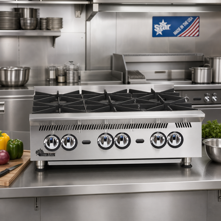 Product image #3 for Star Ultra-Max 36-Inch Countertop Gas Hot Plate with 6 Burners