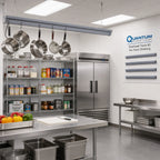 Thumbnail image #2 for Quantum TTK-21 Aluminum Chrome Overhead Track Shelving Kit with (2) 21-Foot Tracks and (4) End Plates