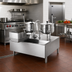 Thumbnail image #2 for Cleveland Range SD1200K612 Stand-Mounted Direct Steam Kettle/Cabinet Assembly with 6-Gallon and 12-Gallon Kettles