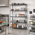 Thumbnail image #2 for Mixrite 72 Inch x 24 Inch 5-Shelf Epoxy Wire Shelving Unit with 86 Inch Posts, Slate Gray