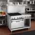 Thumbnail image #2 for Imperial Pro Series 36-Inch Gas Restaurant Range with 2 Open Burners, 24-Inch Griddle, and Open Cabinet Base