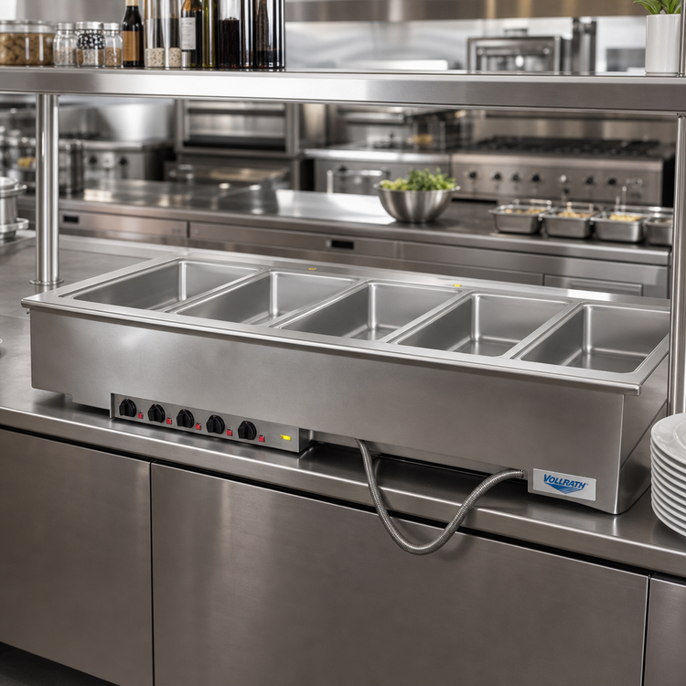 Product image #2 for Vollrath 5-Well Drop-In Electric Hot Food Well with Auto-Fill and Thermostatic Controls