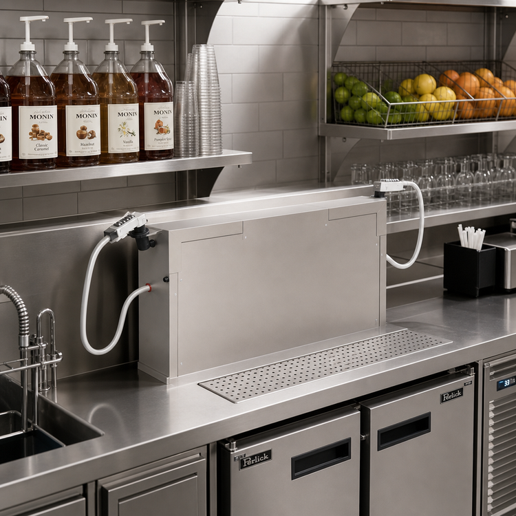 Product image #2 for Perlick Top Shelf TSF Series 6-Inch Stainless Steel Pass-Thru Station Soda Gun Filler Section