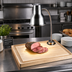 Thumbnail image #2 for Cal-Mil 3037-55 20-Inch Countertop Carving Station with Maple Cutting Board & 24-Inch Gooseneck Heat Lamp