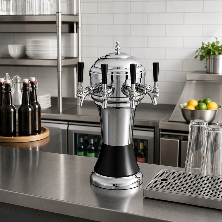 Product image #2 for Perlick Roma Countertop Glycol-Cooled 3-Faucet Draft Beer Tower, 8-1/8-Inch Diameter x 20-1/2-Inch H