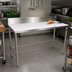 Thumbnail image #2 for John Boos TC001 36 Inches x 24 Inches Trimming Table — 0.75 Inches Reversible Poly Top, 6 Inches Removable Backsplash, Stainless Steel Base