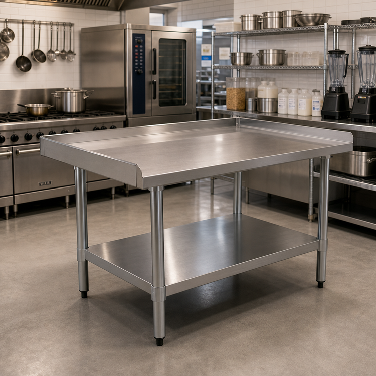 Product image #2 for BlendPort® 72-Inch x 24-Inch Equipment Stand with 18-Gauge 430 Stainless Steel Top and Adjustable Undershelf