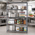 Thumbnail image #2 for Eagle Valu-Master 4-Tier Wire Shelving Starter Unit, 72W x 21D x 74H, Pewter Gray Epoxy